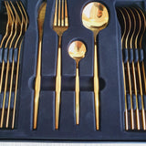 35 Grams Quality Cutlery for 6 People - 24 Piece Set - Full Golden