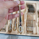 German Quality Silver & Golden Cutlery Set