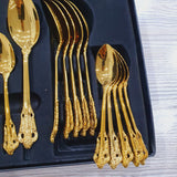 Shahi Cutlery Set 24 Piece - 6 Person Golden