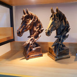 Resin Horse Statue - Copper Brown