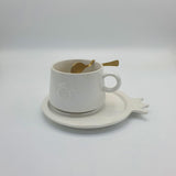 King's Crown Cup and saucer with Hanging Spoon