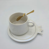 King's Crown Cup and saucer with Hanging Spoon
