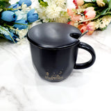 Mug with Spoon and Lid - Black