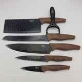 BÁSS Knife Set - 6 pieces Wooden Design Handle