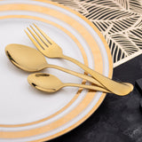 5 YEAR GUARANTEE 50 Gram Premium Golden Cutlery Set Qareenay Manzil® branded