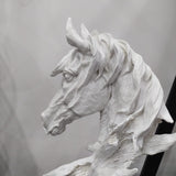 Resin Horse Head Ornament - White