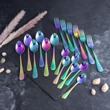 5 YEAR GUARANTEE 50 Gram Premium Rainbow Cutlery Set Qareenay Manzil® branded
