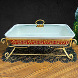 Large Chafing Dish with Lid & Stand 14 inches