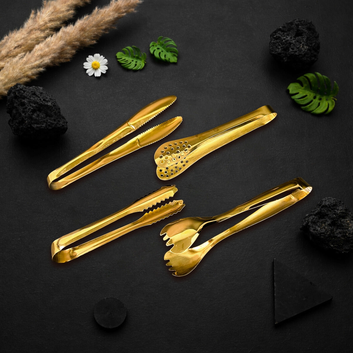 QM® Set of 4 Small Tongs Multipurpose