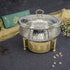 QM®  Chafing Dishes With Burner Stand & Steamer-Stainless Steel
