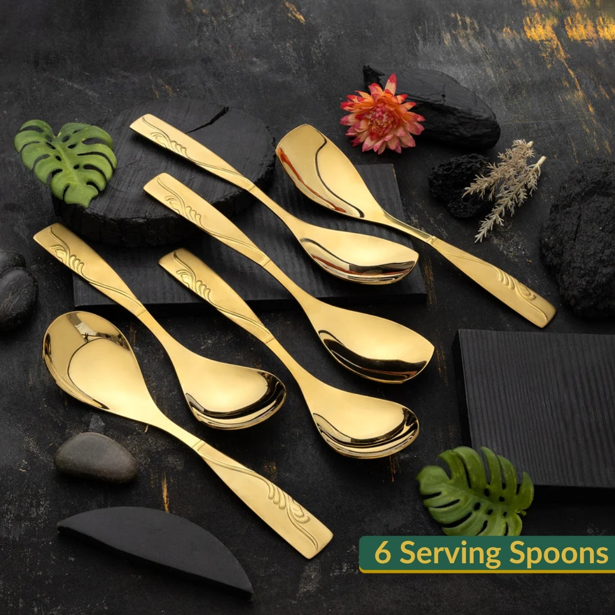 SUPREME GOLDEN 60 Gram Premium Cutlery Set Qareenay Manzil® branded