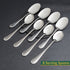 Rice & Curry Serving Spoons Set Silver Diamond Pattern Qareenay Manzil® Branded with 5 Year Warranty