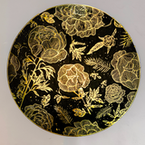 6 pcs Placemats - Black Floral New Design