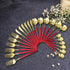 35 Gram Quality Cutlery for 6 People - 24 Piece Set - Gold & Red