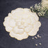 Golden & White Round Floral Placemat