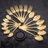 5 YEAR GUARANTEE 50 Gram Premium Golden Cutlery Set Qareenay Manzil® branded