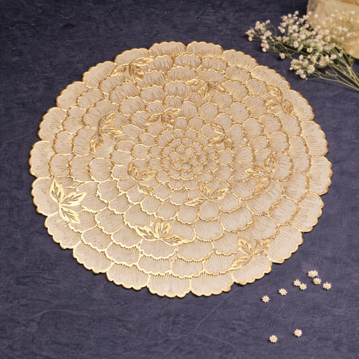 Golden & White Mandala Placemat