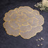 Golden & Grey Round Floral Placemat