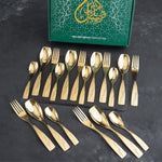 SUPREME GOLDEN 60 Gram Premium Cutlery Set Qareenay Manzil® branded