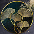 Golden & Black Round Ginkgo Placemat