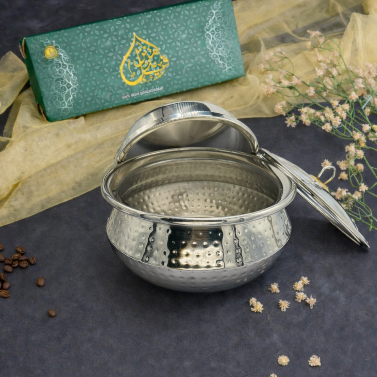 QM®  Chafing Dishes With Burner Stand & Steamer-Stainless Steel