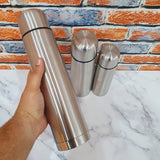 Stainless Steel Water Bottle with Cover- Sports Bottle- Hot & Cold -1 Piece- Three Sizes