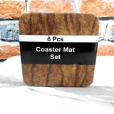 Leather Coaster Mats Square-Tiger Brown