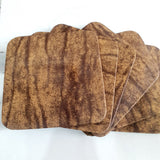 Leather Coaster Mats Square-Tiger Brown