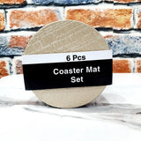 Leather Coaster Mats Round-Glittering Gold