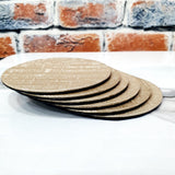 Leather Coaster Mats Round-Glittering Gold