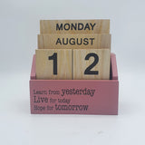 Wooden Desktop Calendar -Perpetual Wooden Calendar