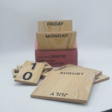 Wooden Desktop Calendar -Perpetual Wooden Calendar