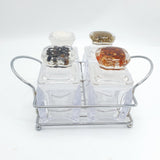 Acrylic Crystal Spice Cruet Set- 4 Pieces