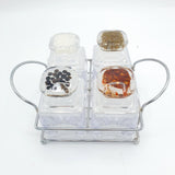 Acrylic Crystal Spice Cruet Set- 4 Pieces