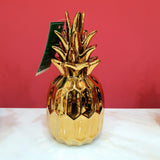 Golden Ceramic Pineapple Shaped Decoration Item