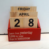 Wooden Desktop Calendar -Perpetual Wooden Calendar