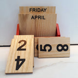 Wooden Desktop Calendar -Perpetual Wooden Calendar