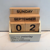 Wooden Desktop Calendar -Perpetual Wooden Calendar