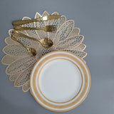 Round Golden Placemats - Set of 6