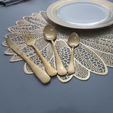 Round Golden Placemats - Set of 6