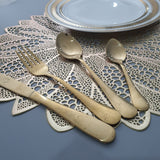 Round Golden Placemats - Set of 6