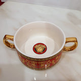 Versace Soup Bowl Set - 6 persons - Red