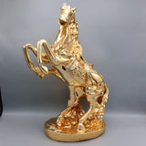 Polyresin Horse Statue With Red Beats