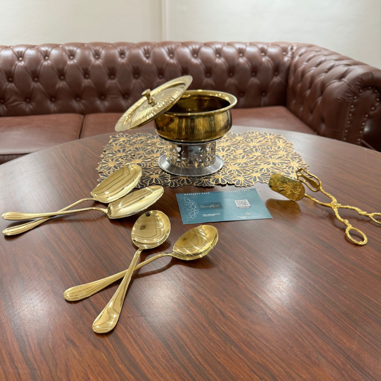 QM® Golden Tablescape – Coordinated Golden Dining & Serveware Set