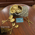 QM® Golden Tablescape – Coordinated Golden Dining & Serveware Set