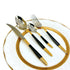 AYD Premium 24-Piece Black & Golden Cutlery Set - 6 Person
