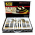 AYD Premium 24-Piece Black & Golden Cutlery Set - 6 Person