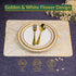 Golden & White Banana Leaves Placemat