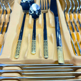 53 Pieces Cutlery Set with Leather Box - 12 Person Set-Design 2
