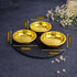 Set of 3 Golden Flat bottom Bowls